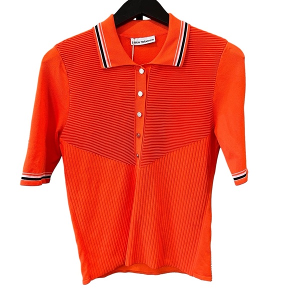 Paco Rabanne NWT Orange Polo Medium - Picture 7 of 7
